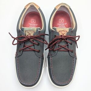 Twisted X Kicks Leather Loafer Boat Deck Shoe Lace Up Slip On Women's Size 6.5
